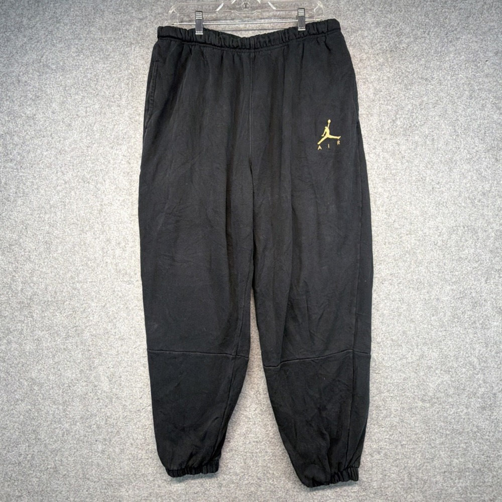 Nike Air Jordan Sweatpants Mens XL Black Loose Fit Baggy Athletic Basketball